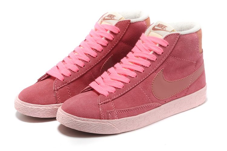Nike Blazer Mid Suede anciennes chaussures des femmes roses (2)